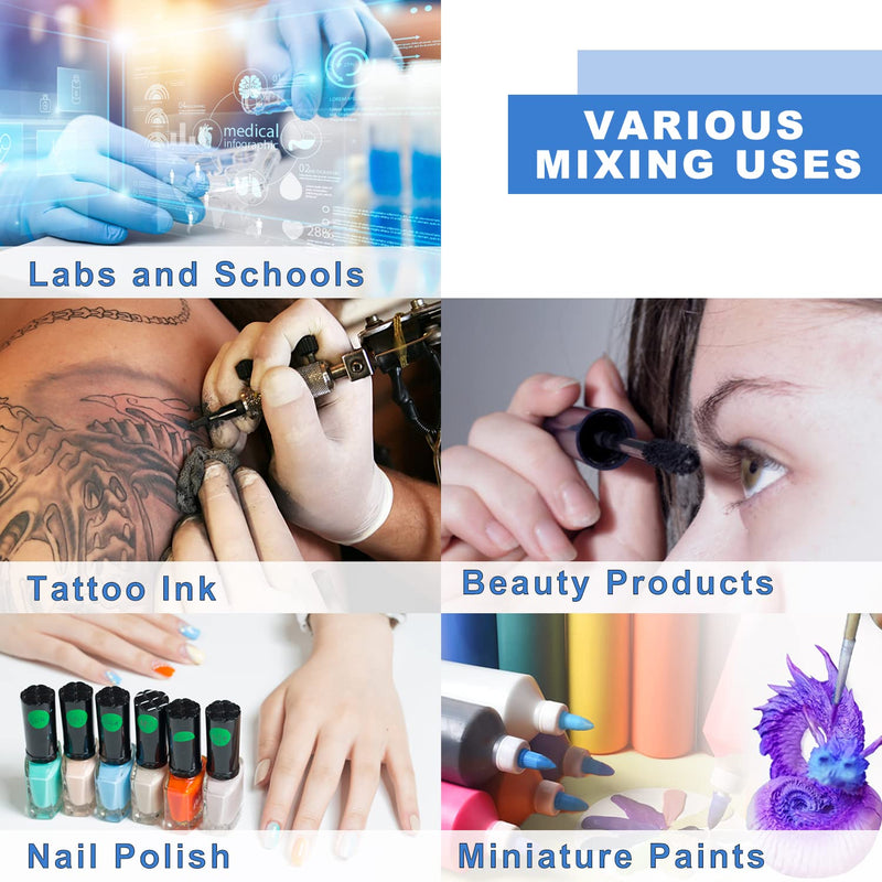 [Australia - AusPower] - ONiLAB Mini Vortex Mixer with Touch Function, Lab Mixing, Nail Polish,Tattoo Ink,Eyelash Adhesives and Acrylic Paints Mixing, Lab Vortexer for Centrifuge Tubes and Test Tubes,Blue Blue 