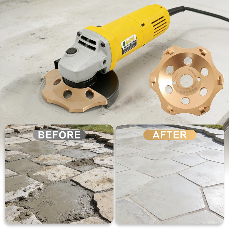 Diamond Cup Wheel 125 mm with 6 Segments for Angle Grinders, Grinding Disc, Cup Grinder for Tile Adhesive, Coatings on Granite, Stone, Concrete