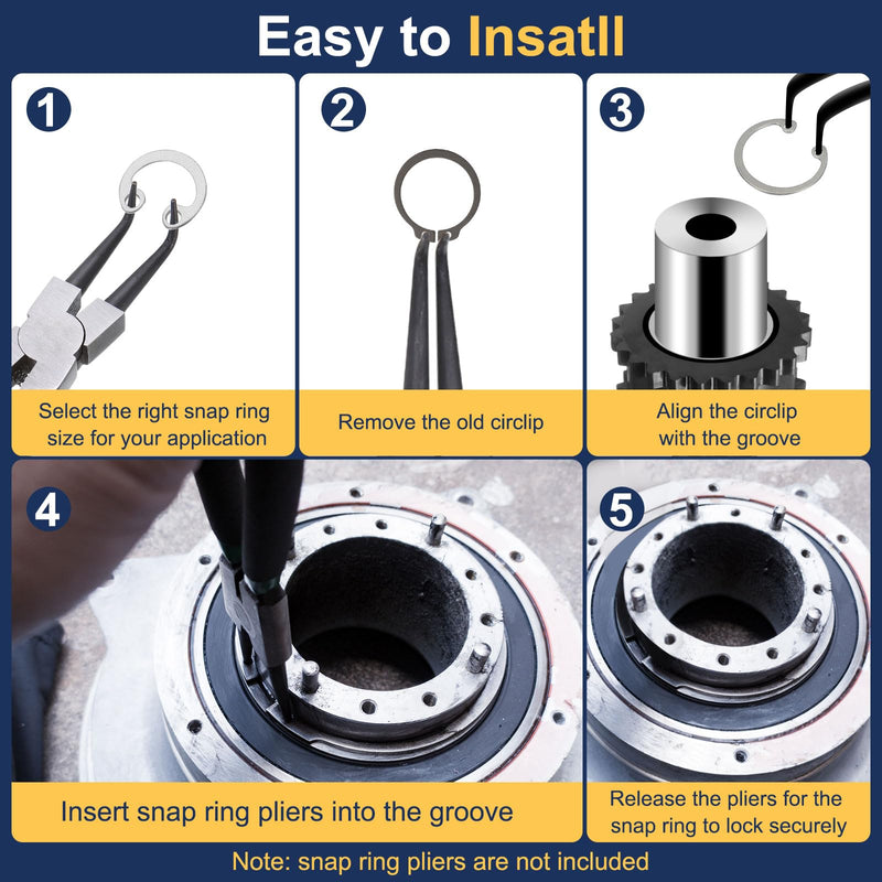 [Australia - AusPower] - PATIKIL 32mm ID Internal Retaining Rings, 20 Pcs E-Clip Snap Ring 304 Stainless Steel Internal Circlip for Automobile Valve Equipment Bearings 