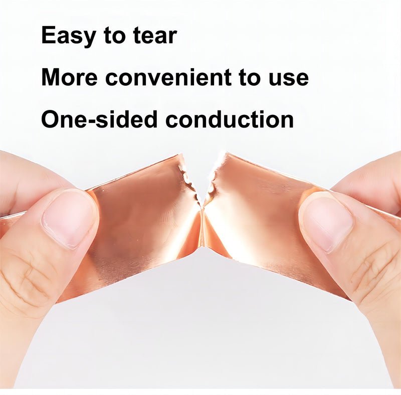 QRITY 1 Pcs Copper Foil Tape with Conductive Adhesive, 10mm*20m, Copper Foil Tape for Induction Cooker, Guitar, Electrical Repairs 10mmx20m
