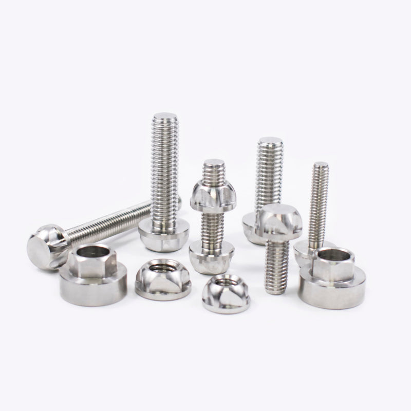 [Australia - AusPower] - M8 Nut+Bolt Set Screws 304 Stainless Steel Anti-Theft Locking 20mm Security Hardware Kit for Mountain Bike Awning Car Accessories for Styling Light Bar safety(4 Nut+4 Bolt + 2 key) M8*20mm 