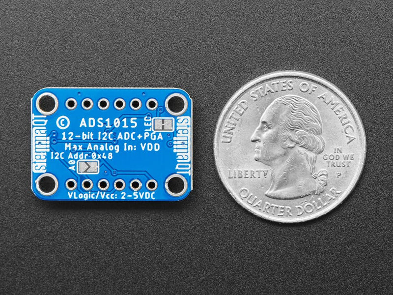 [Australia - AusPower] - ADS1015 12-Bit ADC - 4 Channel with Progrmmable Gain Amplifier 