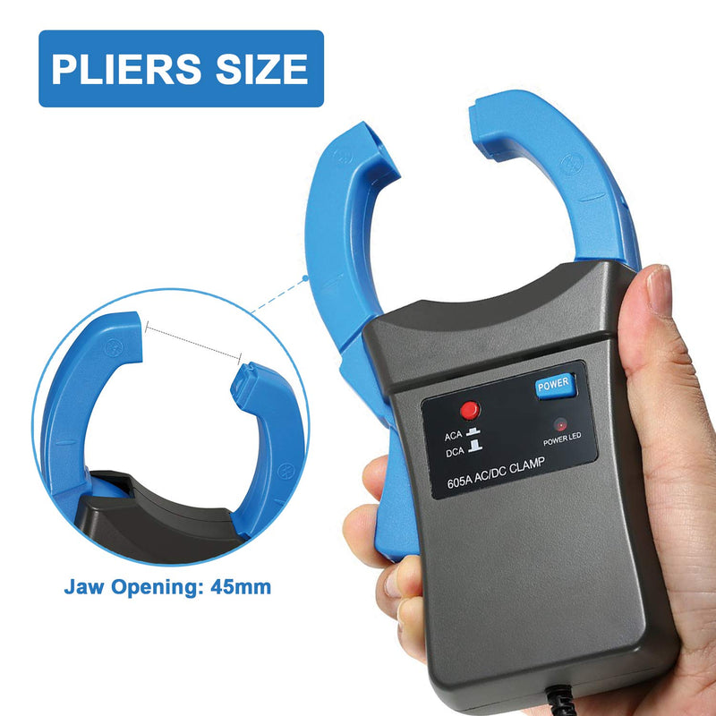 BTMETER BT-605A AC/DC 600A Clamp-on Current Probe Amp Adapter for Work with Digital Multimeters 600A Clamp-on Amp Meter