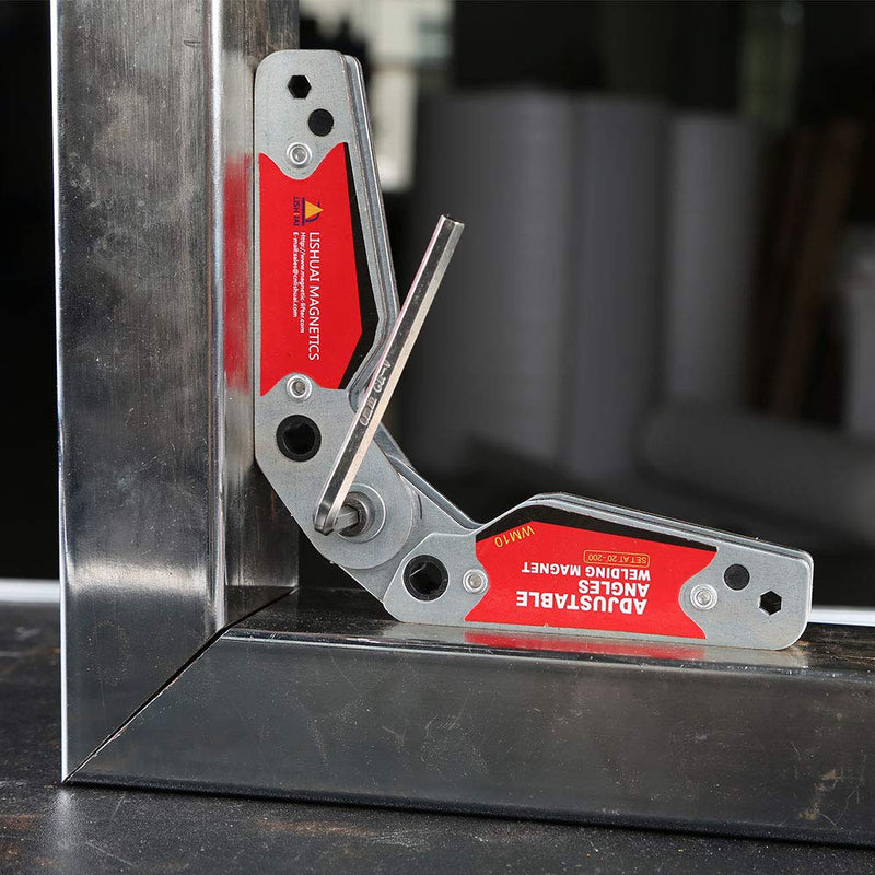[Australia - AusPower] - LISHUAI New Adjustable Angle(20°~200°) Welding Magnet clamp,Welder Tool Accessories (Small) Small 