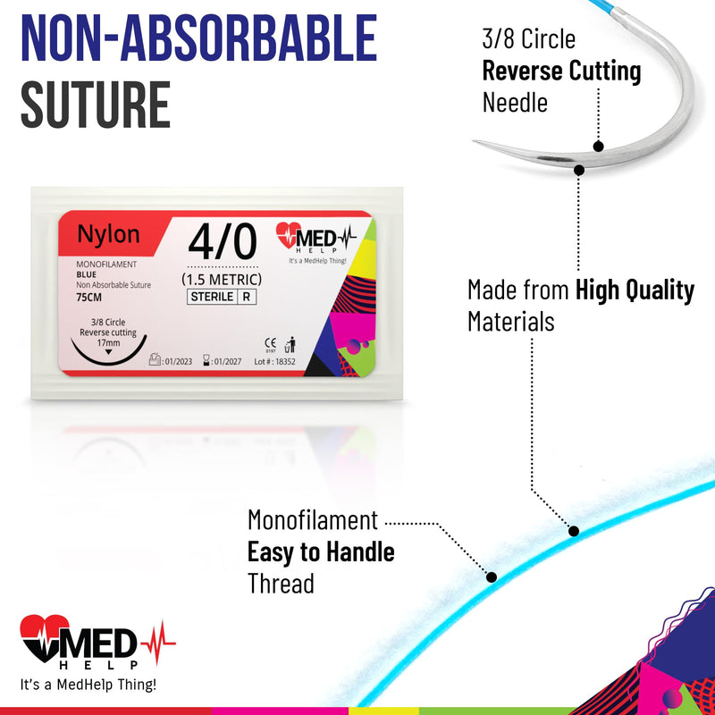 [Australia - AusPower] - Suture Practice Pad and 40 pcs Suture Thread with Needles - Medical and Nursing Surgical Suture Kit - Demonstration and Training Only 