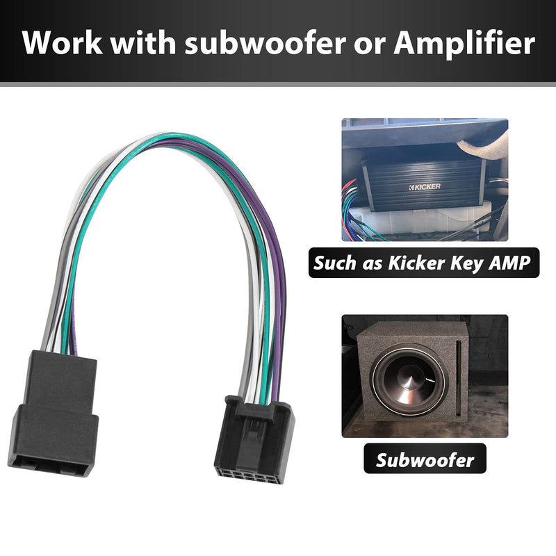 [Australia - AusPower] - RED WOLF Add AMP Amplifier Subwoofer Speaker Wiring T-Harness Radio Stereo Plug Connector Compatible with Toyota 2018-2022 Camry RAV4 Tacoma Corolla Non-JBL System 