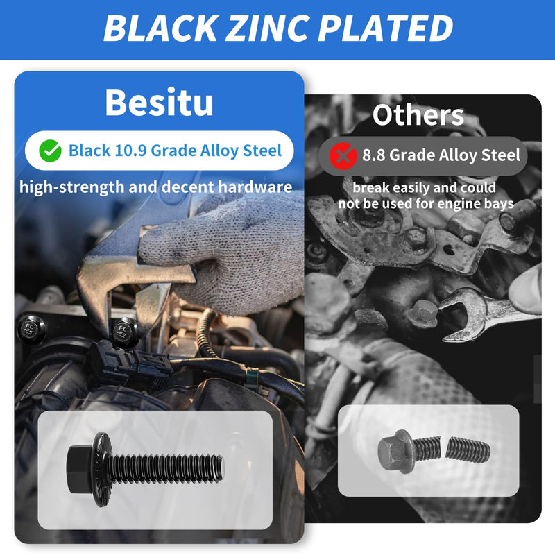 [Australia - AusPower] - 720Pcs Machine Screw Assortment Kit and 280Pcs Metric Flange Bolt Assortment 