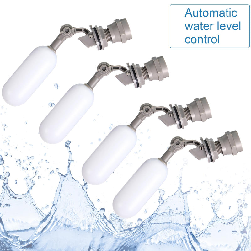 [Australia - AusPower] - 8 Pieces 1/2 Inch Float Ball Valve Plastic Mini Float Valve With Adjustable Arm for Automatic Water Level Control of Tank 8 