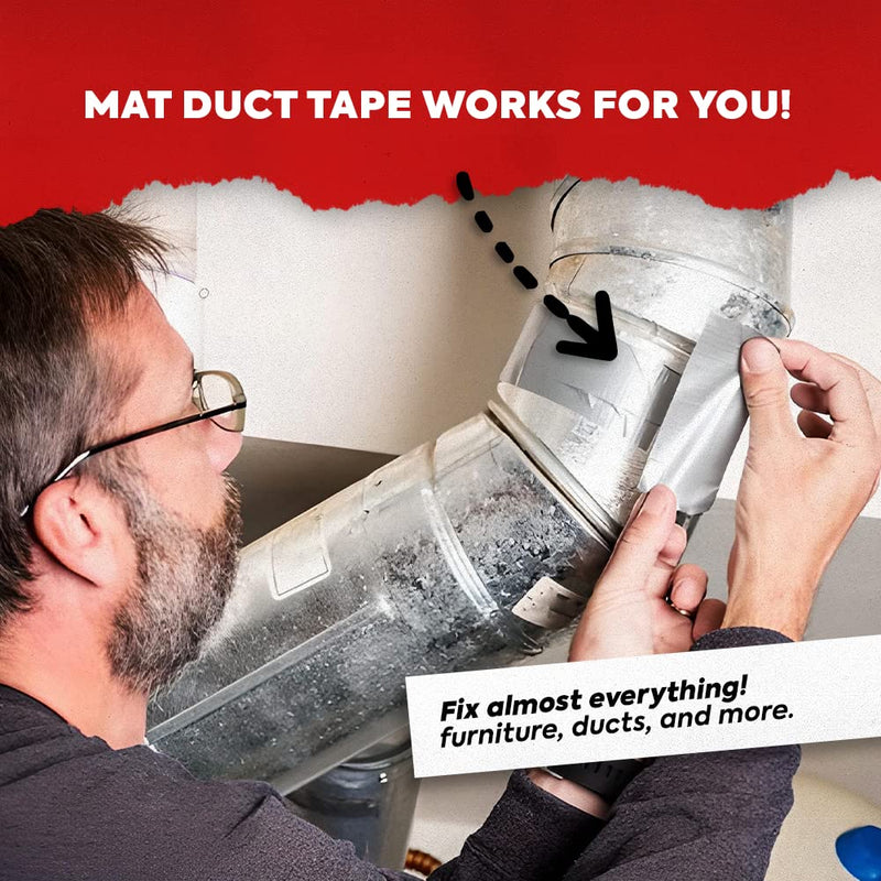 MAT Duct Tape Sky Blue Industrial Grade, 4 inch x 60 ft. Waterproof, UV Resistant for Crafts, Home Improvement, Repairs, & Projects