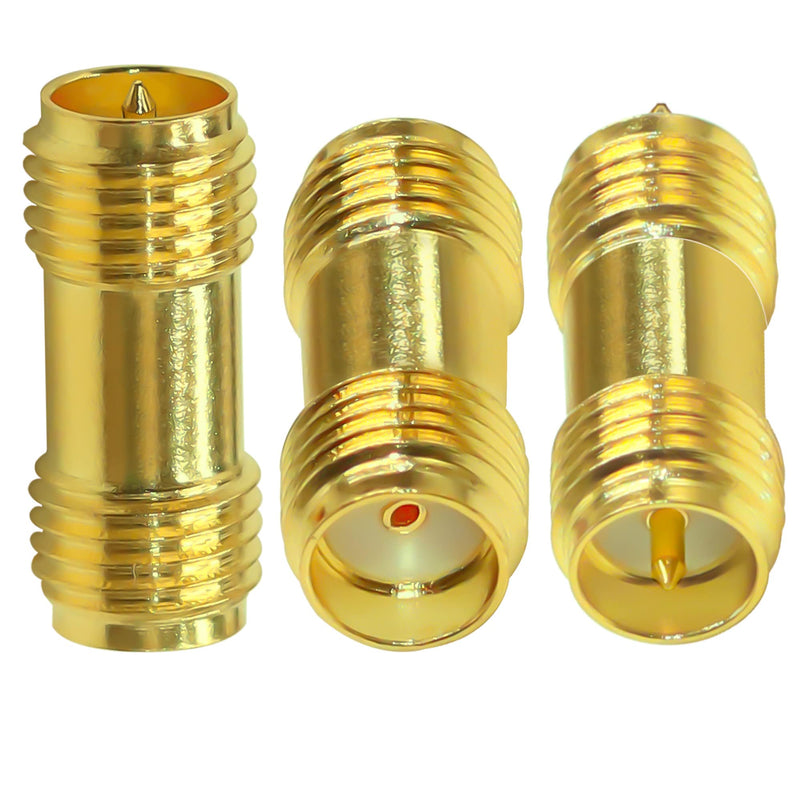 TUOLNK SMA Female to RP SMA Female RF Connector Kit RF Connector Converter for Antenna Radio Pack of 3