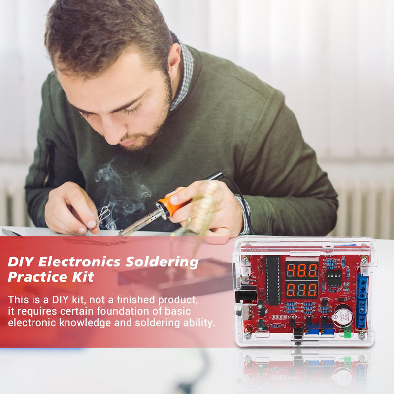 MiOYOOW Soldering Practice Kit, DIY PWM Adjustable Signal Generator Voltage Current Tester Electronics Project Kit, LED Display Multifunctional Frequency Counter Soldering Kit for Learning