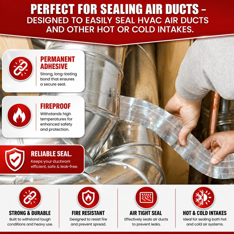 GGR Supplies T.R.U. FSK 6.8 MIL Aluminum Foil Reinforced Scrim/Kraft/Jacketing/Insulate Tape with Rubber Adhesive. 3" (72mm) X 50 Yards. 3" (72mm)