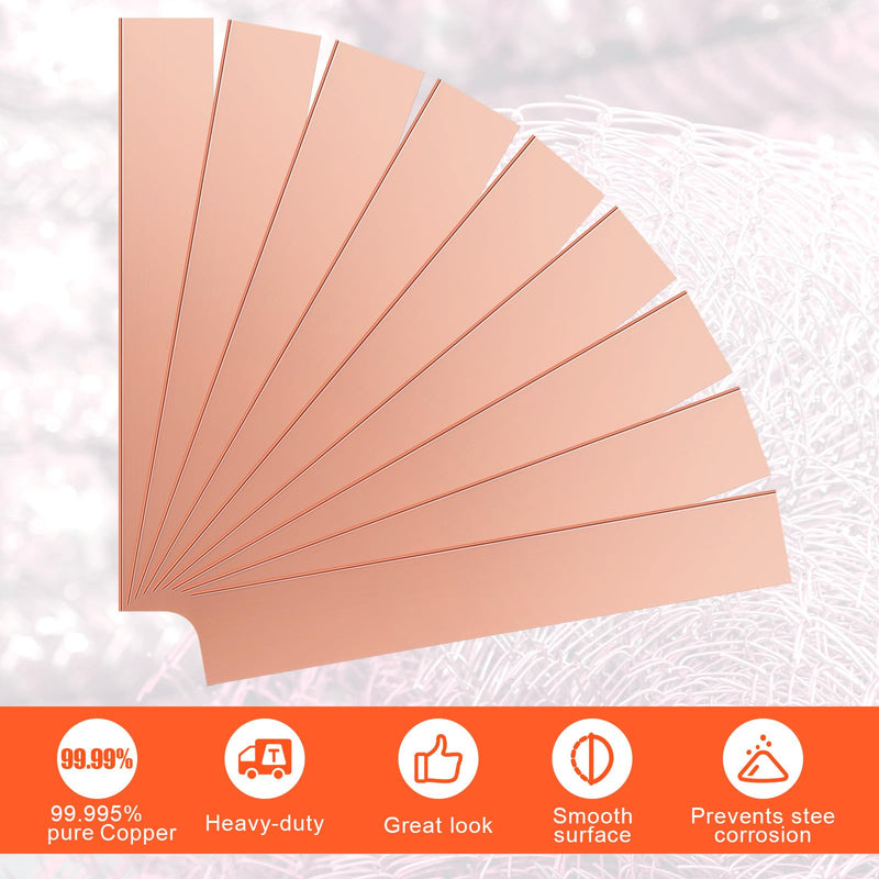 [Australia - AusPower] - 10 Pcs Pure Copper Anode Sheet (99.995% Pure) for Plating and Electroplating, Copper Electrode Strip 0.04' 'x 1'' x 6'' / 1mm x 25mm x 150mm 10 
