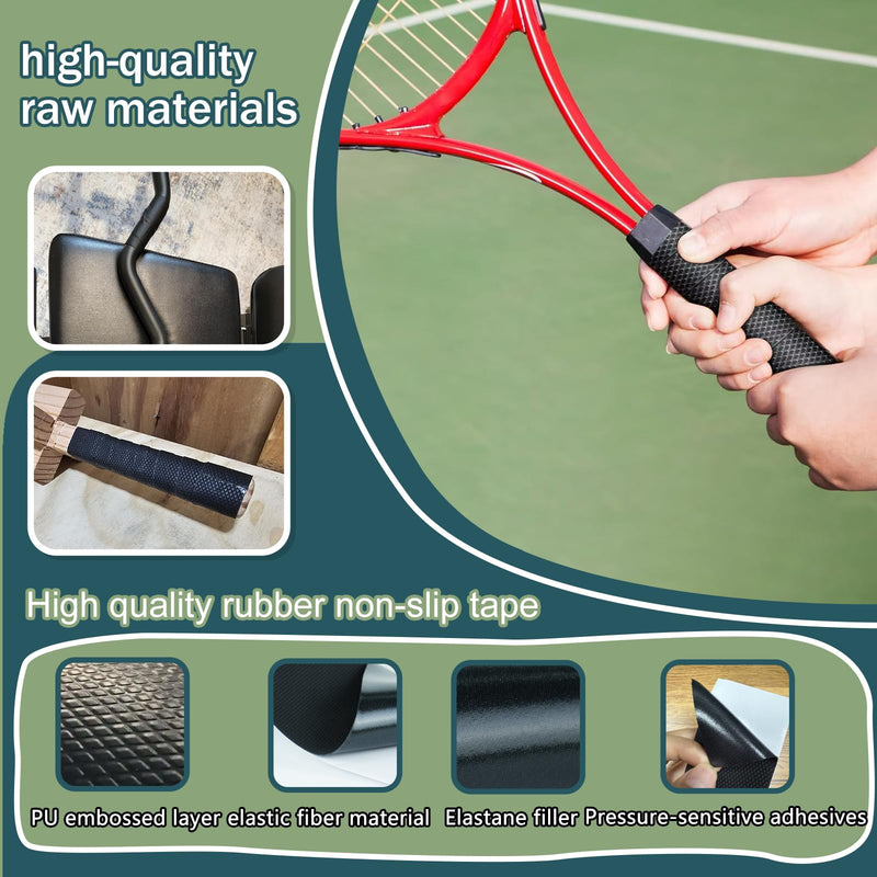 Black Grip Tape,4In x10Ft,Rubber Anti Slip Tape,Textured Ultra-Thin Grip Tape for desktops, Grips, armrests,Small Objects,Mobile Phones, Secure Hold,Friction,Comfort,DIY,Wear-Resistant 4Inx10Ft