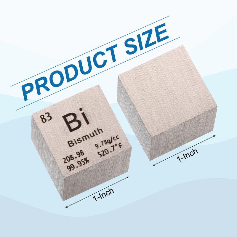 [Australia - AusPower] - PATIKIL 1 Inch Bismuth Cube Metal Element High Density Block Pure Periodic Magnesium Block for Element Collections Teacher Lab Scientific Experiment, 25.4 mm 