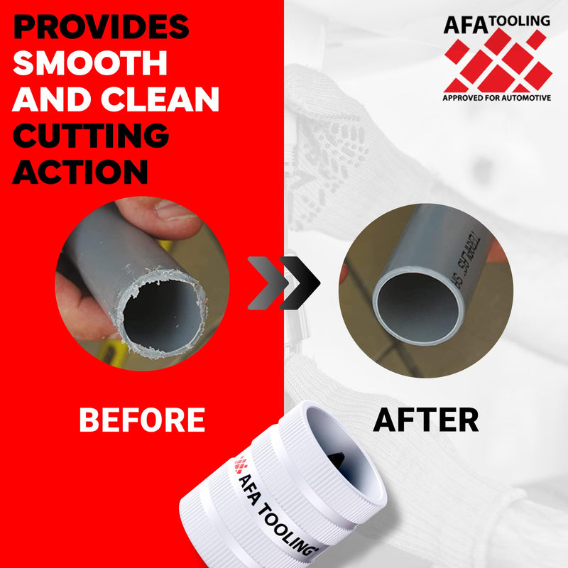 [Australia - AusPower] - AFA Tooling - Inner/Outer Pipe Reamer for 3/8" to 2" Pipes, Deburring Tool with Inner & Outer Cones for Smoothing & Reaming Copper, Stainless Steel, PVC, Metal & Aluminium - Plumbing Tool 