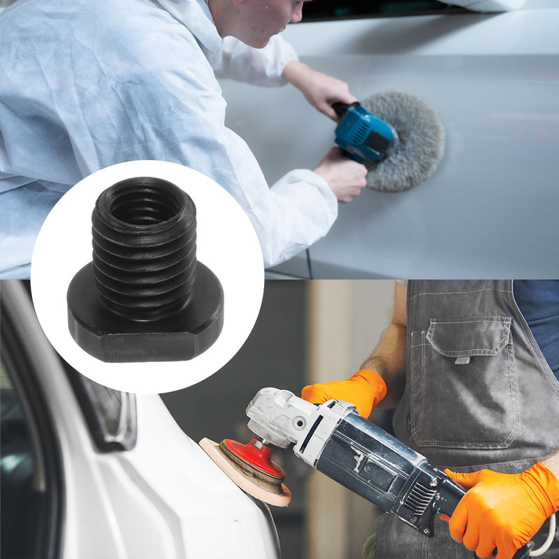 QUARKZMAN M10 Female to M14 Male Adapter Polisher Adapter Connection Rotary Tool Attachment Thread Adapter Conversion Tool for Diamond Core Drill Polishing Wheel Black