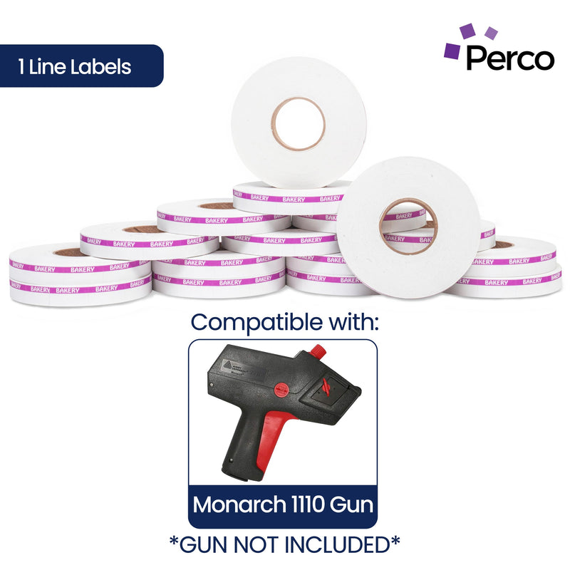 Pricing Labels for Monarch 1110 Purple Reverse Print on White Bakery - 17,000 Labels w/ 16 Rolls Value Pack, 1 Sleeve - Made in USA