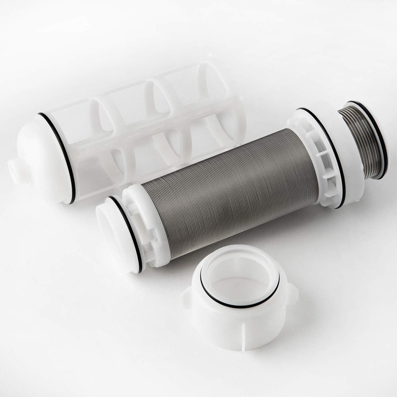 iSpring FWSP100ARB Reusable Spin Down Sediment Water Filter Replacement Cartridge with Scrapper and Seal Cover for WSPARB Series, 100 micron White