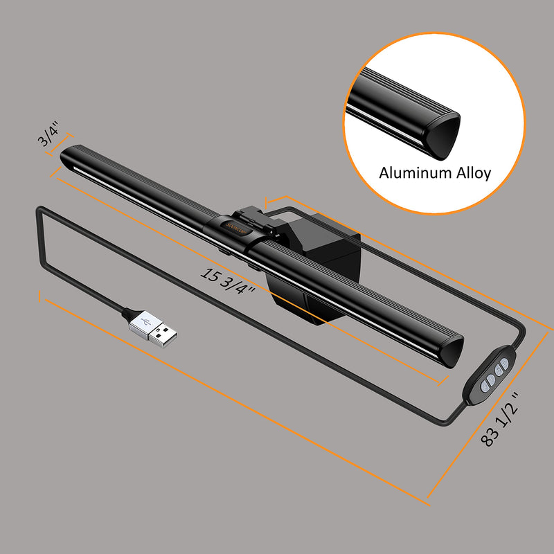 [Australia - AusPower] - Computer Monitor Light Screen Light Bar e-Reading LED Task Lamp, 3 Color Modes, USB Powered,No Screen Glare, Dimmable Desktop Monitor Lamp for Desk/Office/Home 