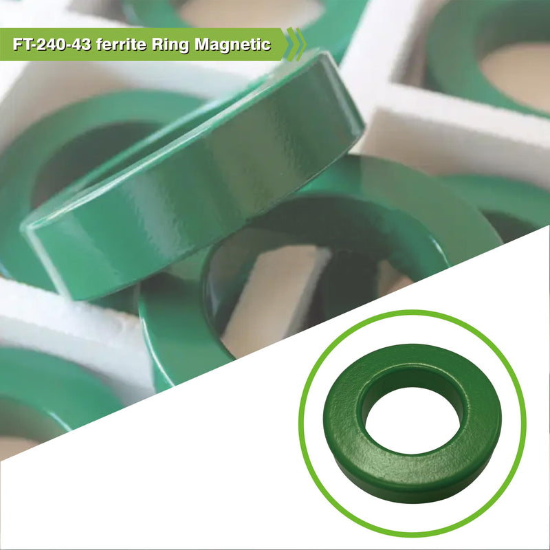 [Australia - AusPower] - FT-240-43 ferrite Ring Magnetic core 43 Material - Diameter 2.4 inches, Used for RFI Suppression, broadband, and Power Transformers | Precision Manufacturing, Suitable for 5-500 MHz Applications 