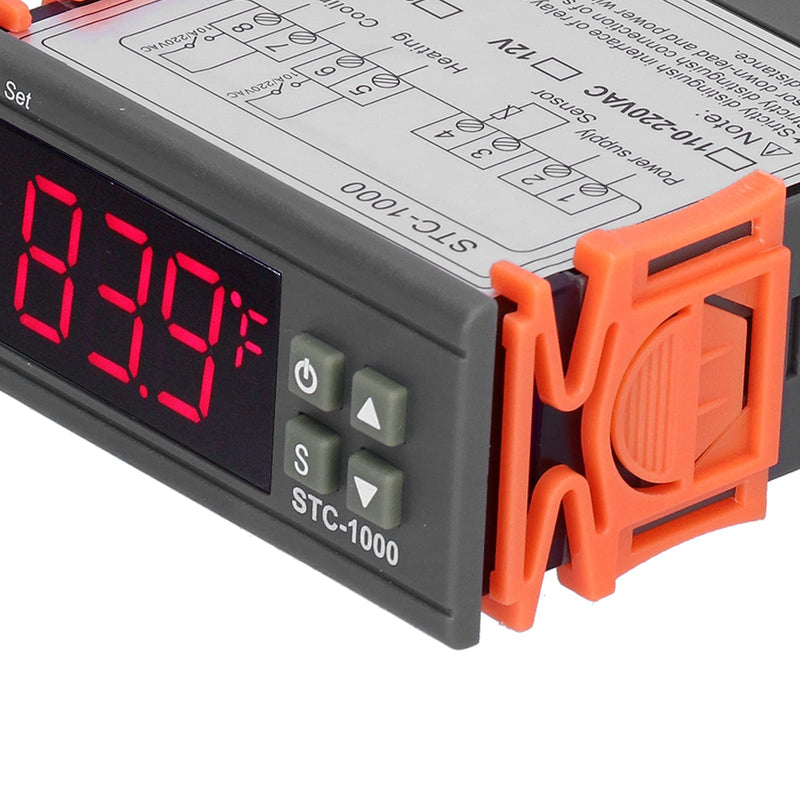 [Australia - AusPower] - Digital Temperature Controller, -1000 Cooling and Heating Temperature Controller Digital Thermostat with Sensor for Temperature Measurement Temperature Control (AC110~220V) AC110~220V 