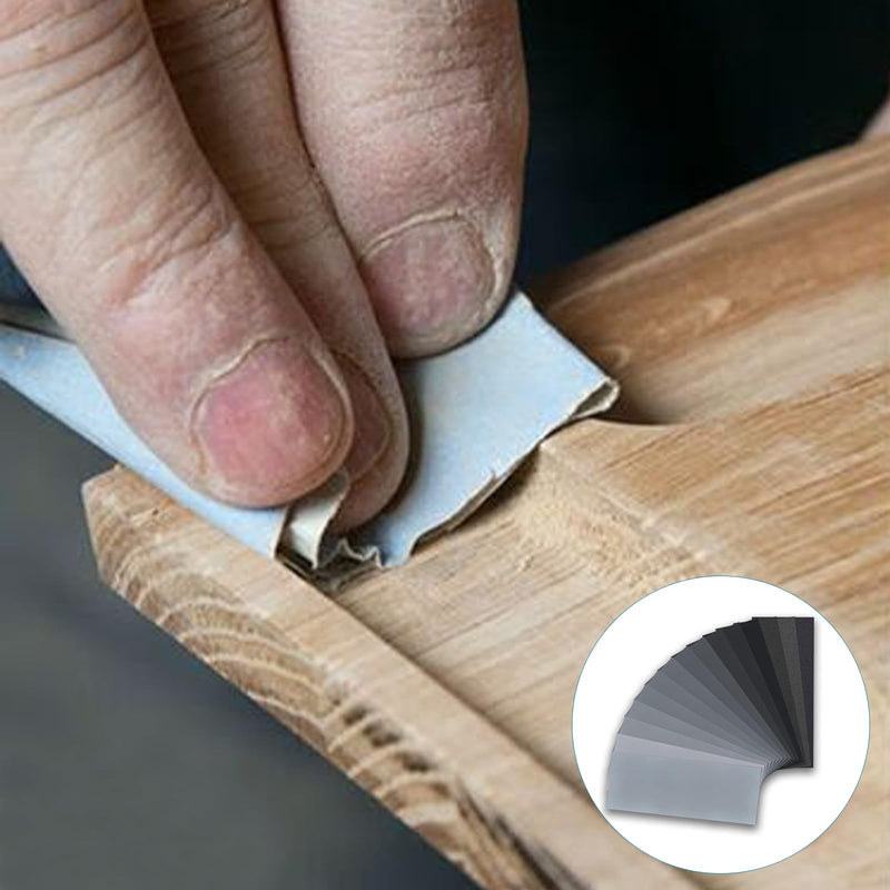 [Australia - AusPower] - 15 Pieces Grit 80 to 3000 Wet and Dry Sandpaper Sandpaper Set, Emery Paper for Polishing and Sanding for Car, Wood Furniture, Stone, Varnish, Metal, Glass - 9 x 3.9 Inch 15 