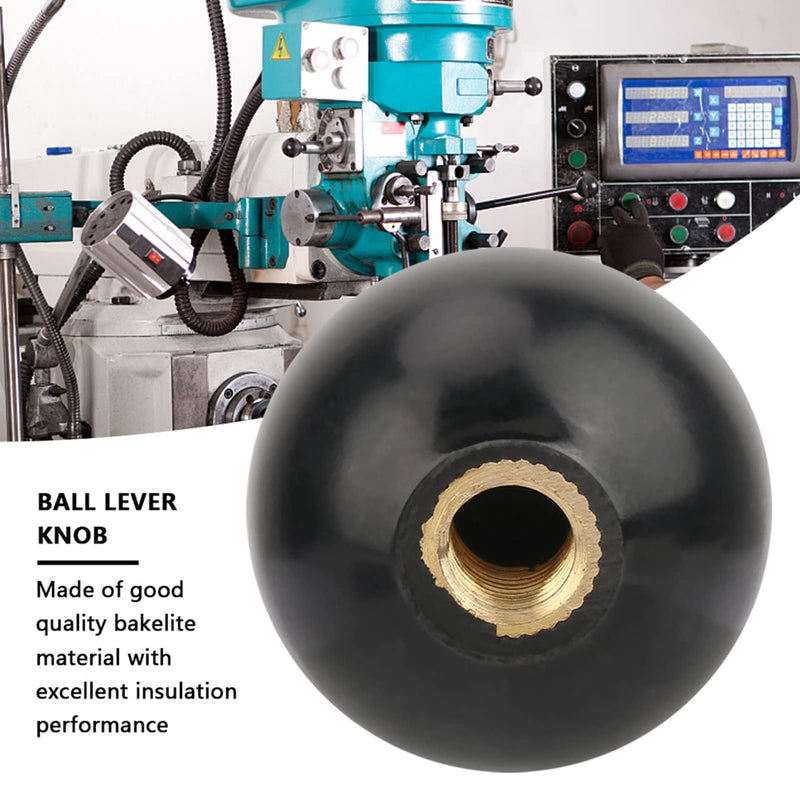 [Australia - AusPower] - M10 Female Threaded Ball Knob, 5Pcs 35mm Engineering Plastic Ball Lever Knob Lathe Tractor Machine Handle Replacement Universal Ball Knob Screw in Knobs Round Knob Easy Press(Black) 