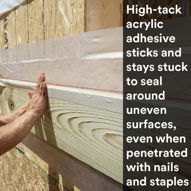 3M Deck and Joist Flashing Tape 8047, 3 in x 75 ft, Waterproof Joist Tape for Decking with Adhesive Backed for a Weather Moisture Barrier for Decks, Joists, Posts, Ledger Boards