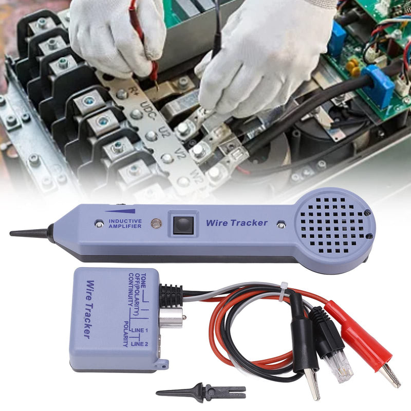 [Australia - AusPower] - lyrlody 200EP Network Cable Tracing Tester Kit, Audio Adjustable Cable Toner Detector, Network Cable Tester with Induction Amplifier, for Cable Repair and Maintenance 