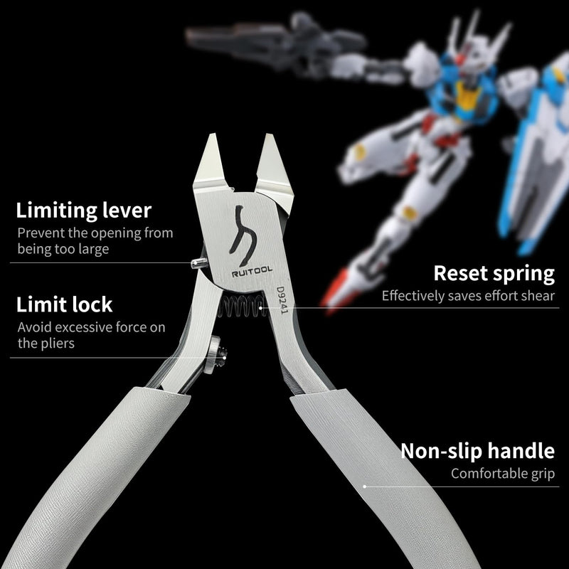 [Australia - AusPower] - RUITOOL Model Nippers Tools for Model Builders to Repair and Fix Plastic Models, Ultra-thin Single Blade Nipper, 4.3inch Non-slip Grip Sprue Cutter for Plastic Model Building 