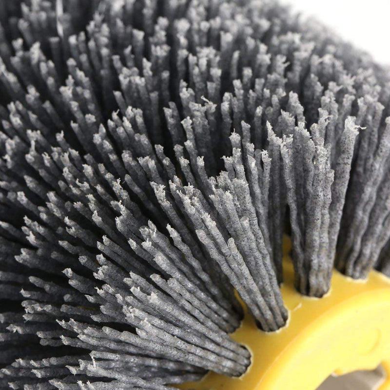[Australia - AusPower] - Nylon Brush Polishing Brush, Wire Drawing Wheel Brush Polishing Disc Grit #120 Brush Flexible for Drill for Polishing Wire for Wood Brushes Machine Satin Machine Bristle Brush 