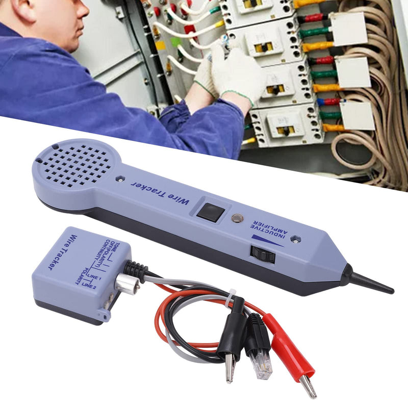 [Australia - AusPower] - Wire Tracer Circuit Tester, Tone Tracing Probe Kit, Network Cable Tracing Tester with Tone Generator, Audio Adjustable Induction Amplifier,Cable Toner Detector Included 