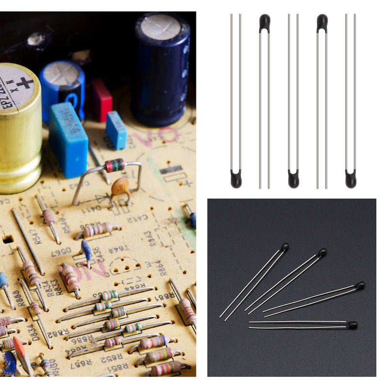 NTC Thermistors Resistor MF52-103/3950 10K Ohm -50-150 Temperature Sensor Thermistors with Negative Temperature Coefficient Pack of 100