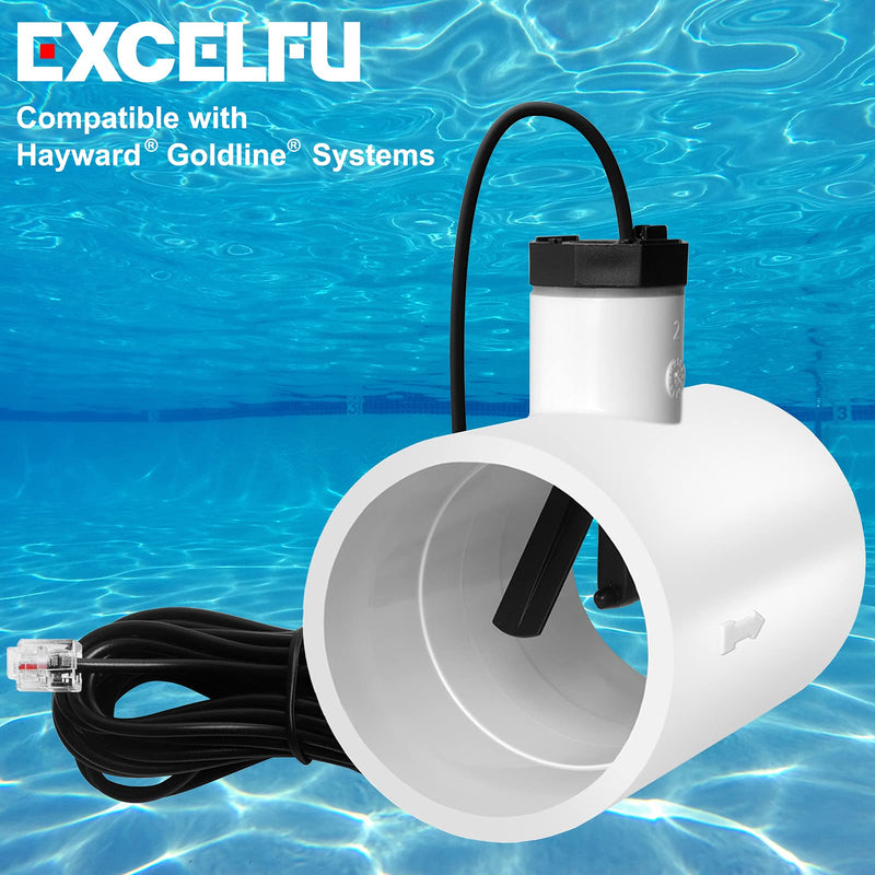 [Australia - AusPower] - Flow Switch for Hayward,Replacement for GLX-FLO-RP,Flow Switch for Hayward Goldline Aquarite Salt System,Pool Flows Sensor for Hayward Salt Cell and Chlorine Generators,Assembly Kit w/Tee &15ft Cable 