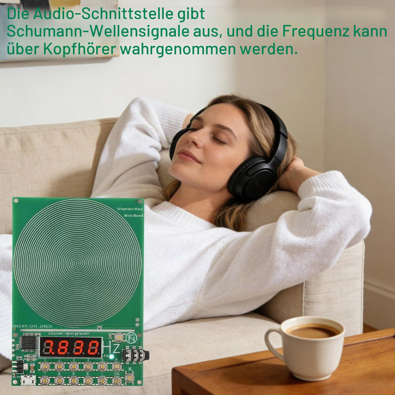Schumann Frequency Generator: 7.83 Hz Schumann Wave Generator with Display, USB Port Frequency Generator, Natural Resonance, Stress Relief for Room Harmony, 0.1 ~ 100,000 Hz Adjustable