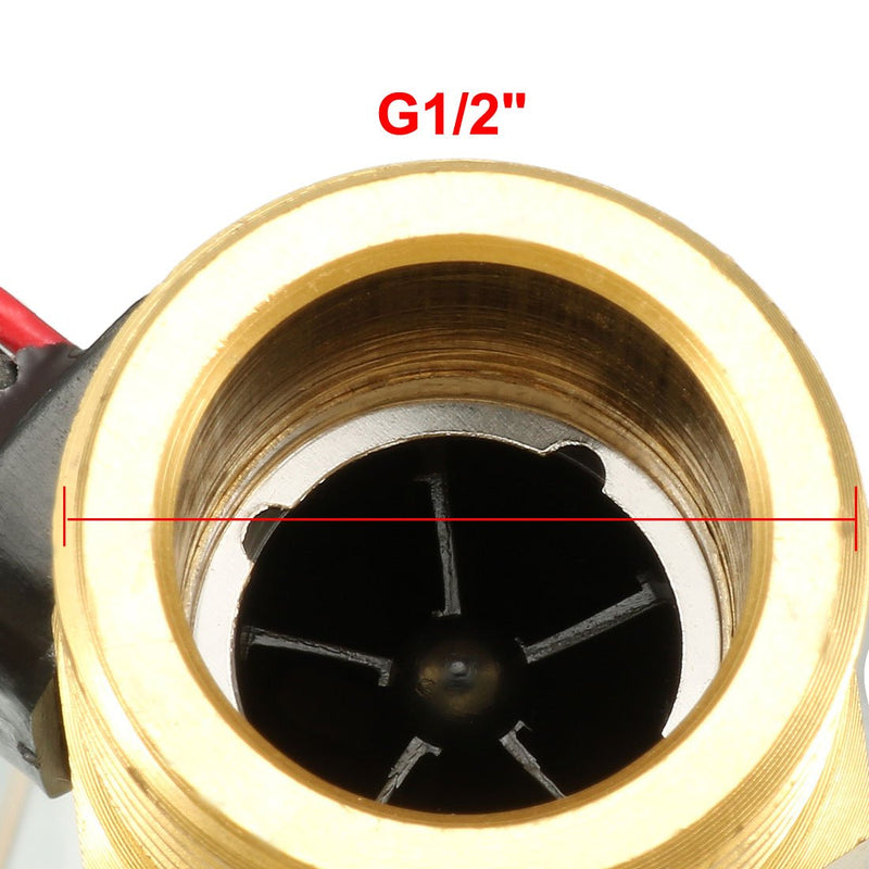[Australia - AusPower] - uxcell G1/2" Hall Effect Liquid Water Flow Sensor Switch Flowmeter Counter Meter DC 5V 60mm 1-30L/min SEN-HZ21WI 