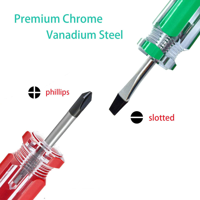 [Australia - AusPower] - Buspoll Stubby Screwdriver – Compact Short Screwdriver for Tight Spaces, Durable Chrome-Plated Steel Construction, Easy to Use, Versatile Tool. Medium 