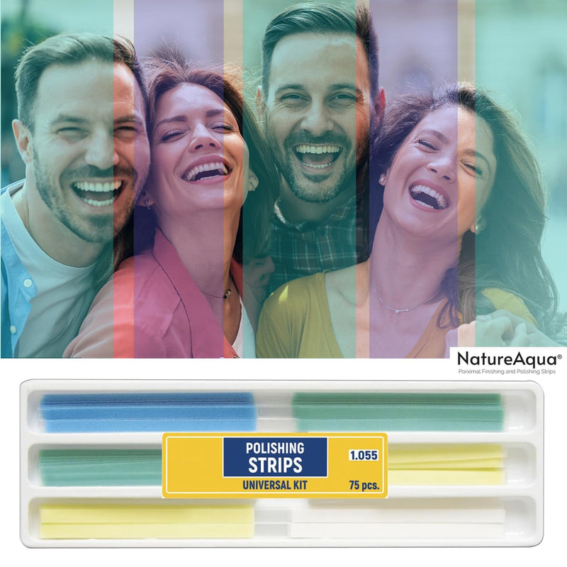 [Australia - AusPower] - Tooth Sandpaper, Dental Polishing Strips, Size - 4 mm Width, NatureAqua Resin Tooth Polishing Interdental Sanding Tool (75 Pieces/Pack) 