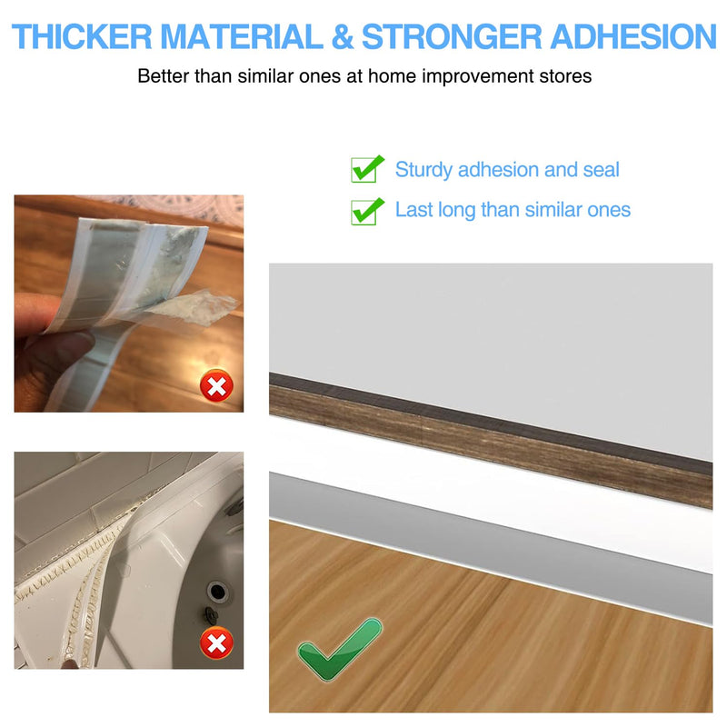 [Australia - AusPower] - Caulk Tape Bath & Kitchen Self Adhesive Caulking Tape Waterproof,Toilet Caulk Strip,Bathtub Sealing Strip Tape Caulk,Shower Caulk Bathroom Sealant,Traditional Caulking Replacement(White,1.5"x10.5Ft) White-1.5IN-10.5FT-A 