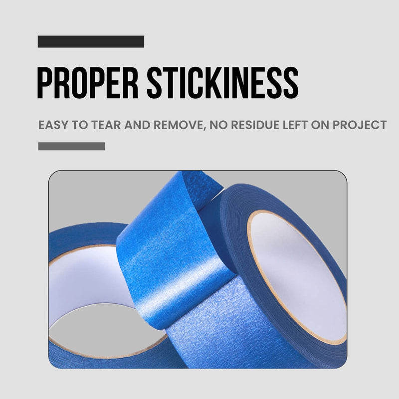 Lichamp Blue Painters Tape 2 inch Wide, 1pc Blue Masking Tape, 1.95 inches x 55 Yards 2 inches