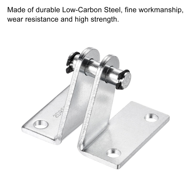[Australia - AusPower] - PATIKIL 70x48mm Air Cylinder Rod Clevis 2 Pack Mounting Bracket Rear Pivot Mount Pneumatic Parts, Silver 66 x 48mm 