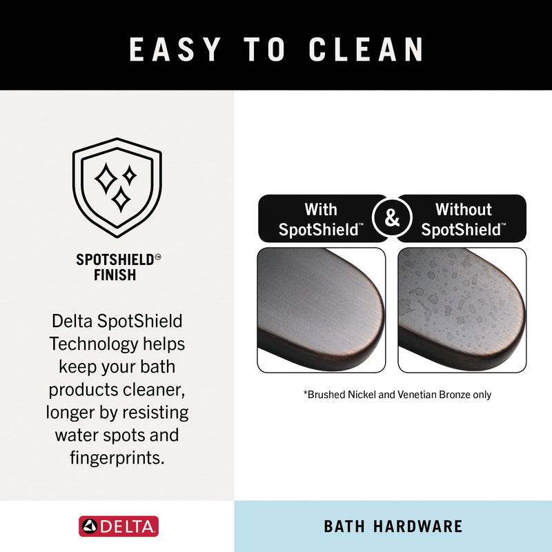 Delta Woodhurst (1-Pack) Hand Towel Holder Venetian Bronze Towel Racks for Bathroom Wall Round Towel Ring Holder for Bath Towel Hanger for Kitchen, Bathroom Accessories 73246-RB 18.111 square inches