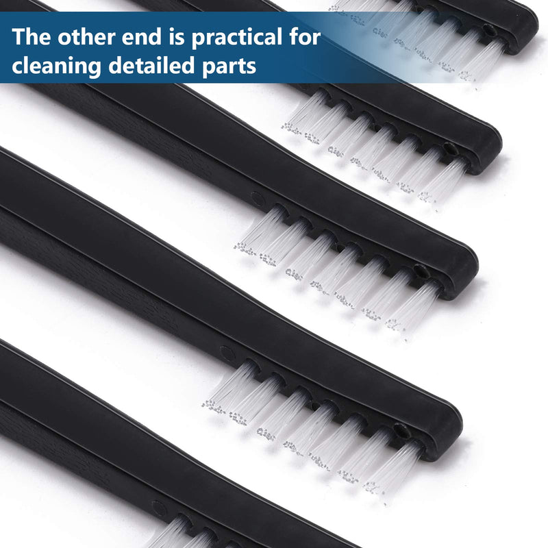[Australia - AusPower] - Accmor Gun Cleaning Brushes, 9 Packs Double-Ended Gun Cleaner Kits 7 Inch Bronze All Purpose Gun Cleaning Brush Tool with Plastic Handle for Cleaning Welding Slag and Rust 9 Nylon White 