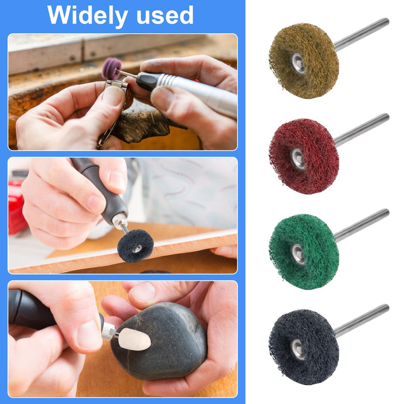 [Australia - AusPower] - bssmmai Pack of 140 Wool Felt Polishing Attachments Compatible with Dremel, Multifunctional Polishing Set with Storage Box, Polishing Disc Set for Metal, Wood, Jewellery, Bicycle, Wheel Hub 