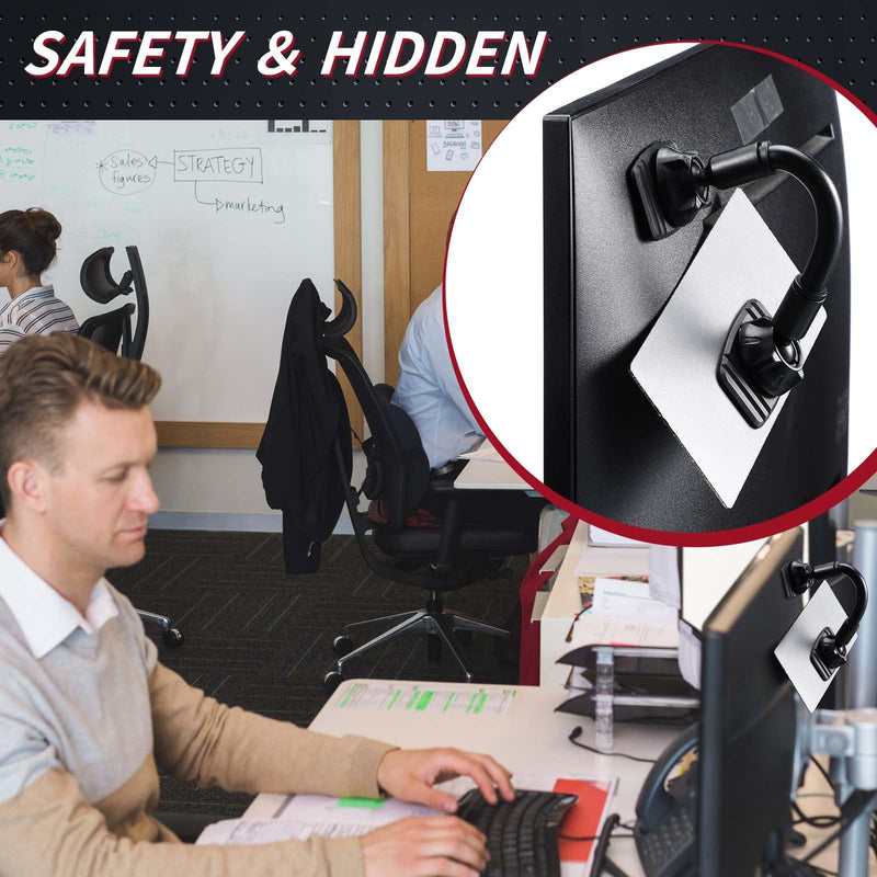 [Australia - AusPower] - Weysat 2 Set Cubicle Mirror for Office Desk Security Cubicle Mirror to See Behind You Fit Protect Personal Privacy Stick on Plane Monitor for Open Office Environment or Anywhere 