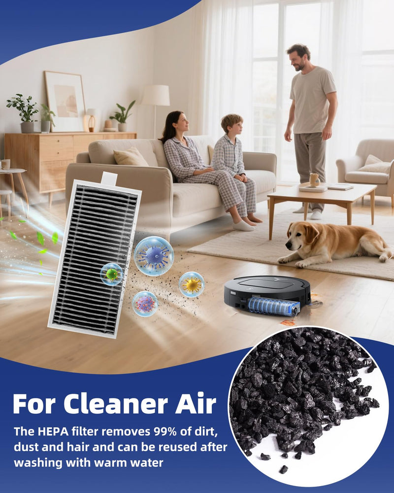 [Australia - AusPower] - T80 Omni Replacement Parts Compatible with ECOVACS DEEBOT T80 OMNI/Yeedi M14 Plus Robot Vacuum - 21 Pcs T80 Omni Accessories Kit:1 Main Brush, 3 Roller Mops, 4 Filters, 6 Dust Bags(No for T80S OMNI) T80 OMNI 21 PCS 