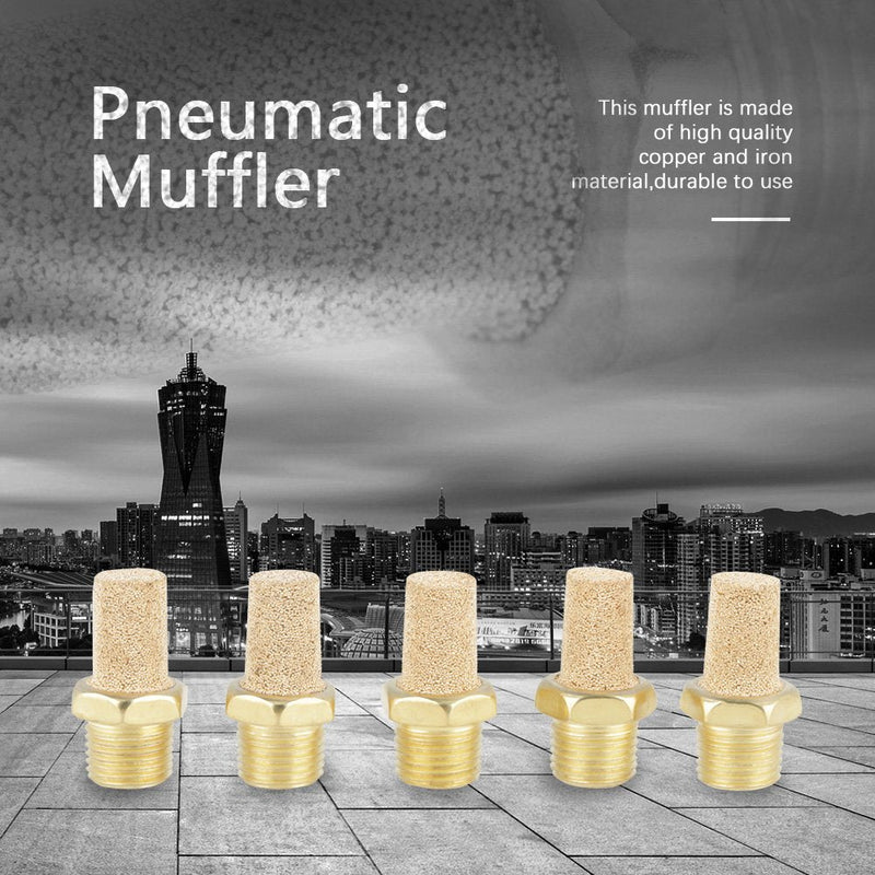 25 Pieces/Set G1/8 Male Thread Pneumatic Exhaust Filter Silencer for Cleaning Exhaust Air and Reducing Noise, Silencer