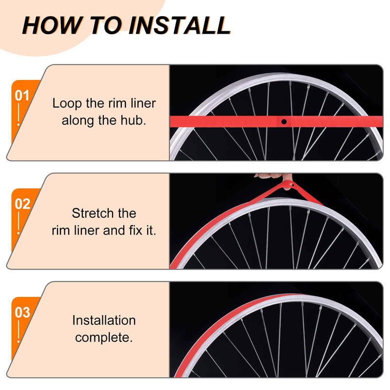 HARFINGTON 4pcs Bicycle Rim Strip 26" x 20mm PVC Bike Tire Liner Bicycle Wheel Rim Tape Inner Tube Tape Anti-Scratched Guard Cushion Pad Protector for Road MTB Mountain Bike