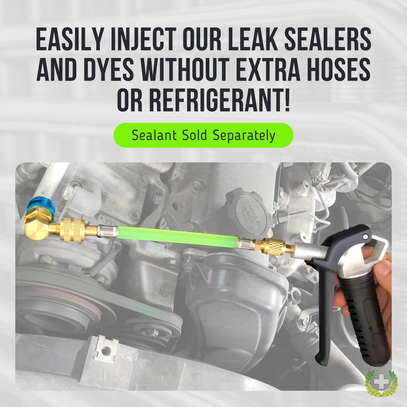[Australia - AusPower] - Leak Sealant Injector for MVAC & Automotive | Compatible with Leak Saver AC Leak Sealer + UV Dyes | Pro Grade Reinforced Injection Gun Automotive Sealant Injector 